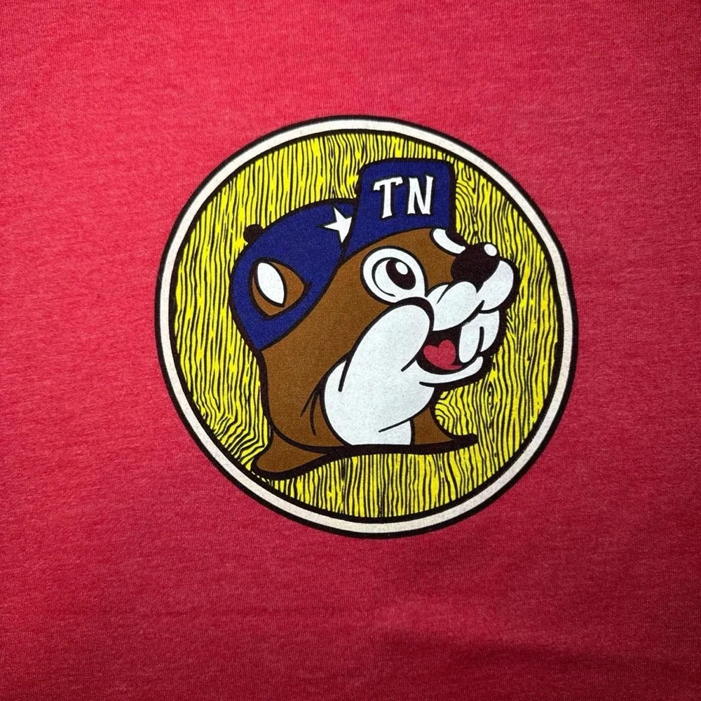 NEW Buc-ee’s Nashville Tennessee TN Blues Guitar Red Graphic T-Shirt — MEDIUM
